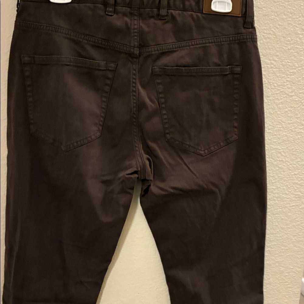 Peter Millar Men's Dark Brown Straight Jeans - Picture 5 of 7